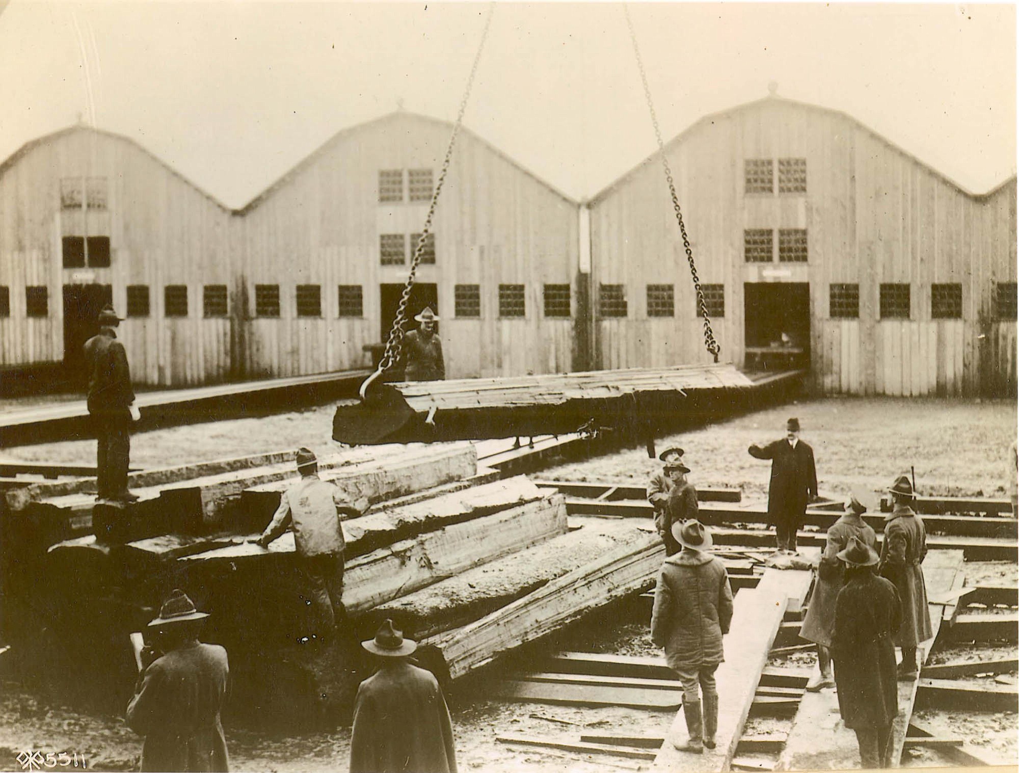 &quot;World War I-era spruce mill at Vancouver Barracks.&quot;  Courtesy Pearson Air Museum