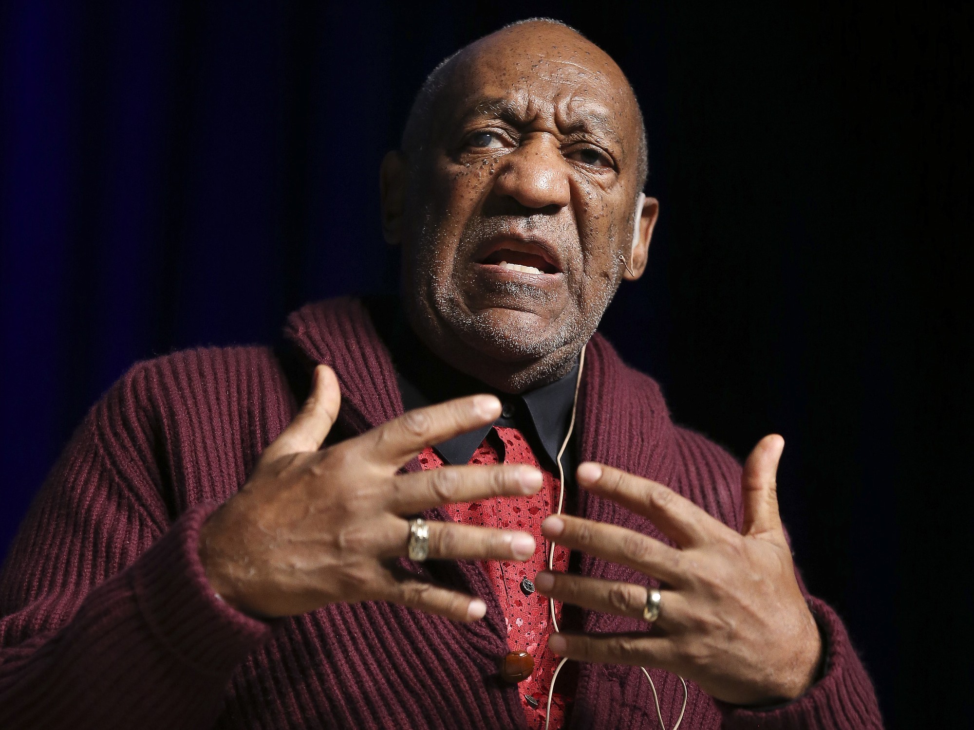 Comedian Bill Cosby performs at the Stand Up for Heroes event at Madison Square Garden, in New York.