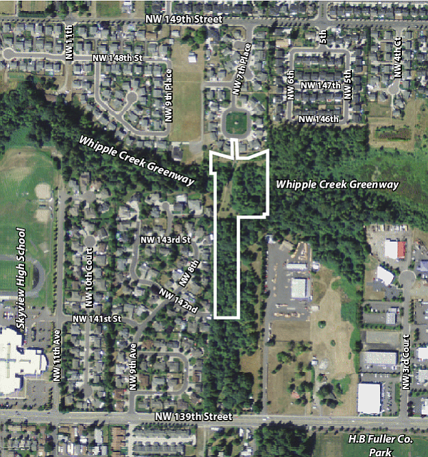 Chinook Neighborhood Park will be north of northwest 142nd Street and east of Northwest 8th Avenue.