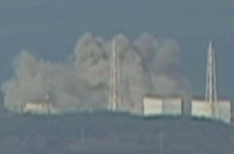 In this video image taken from NTV Japan via APTN, smoke raises from Fukushima Daiichi power plant's Unit 1 in Okumamachi, Fukushima prefecture, Japan, Saturday, March 12, 2011.