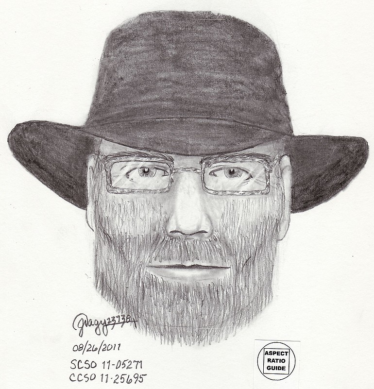 This sketch released by the Skamania County Sheriff's Office shows a person of interest in the case of Marie C.