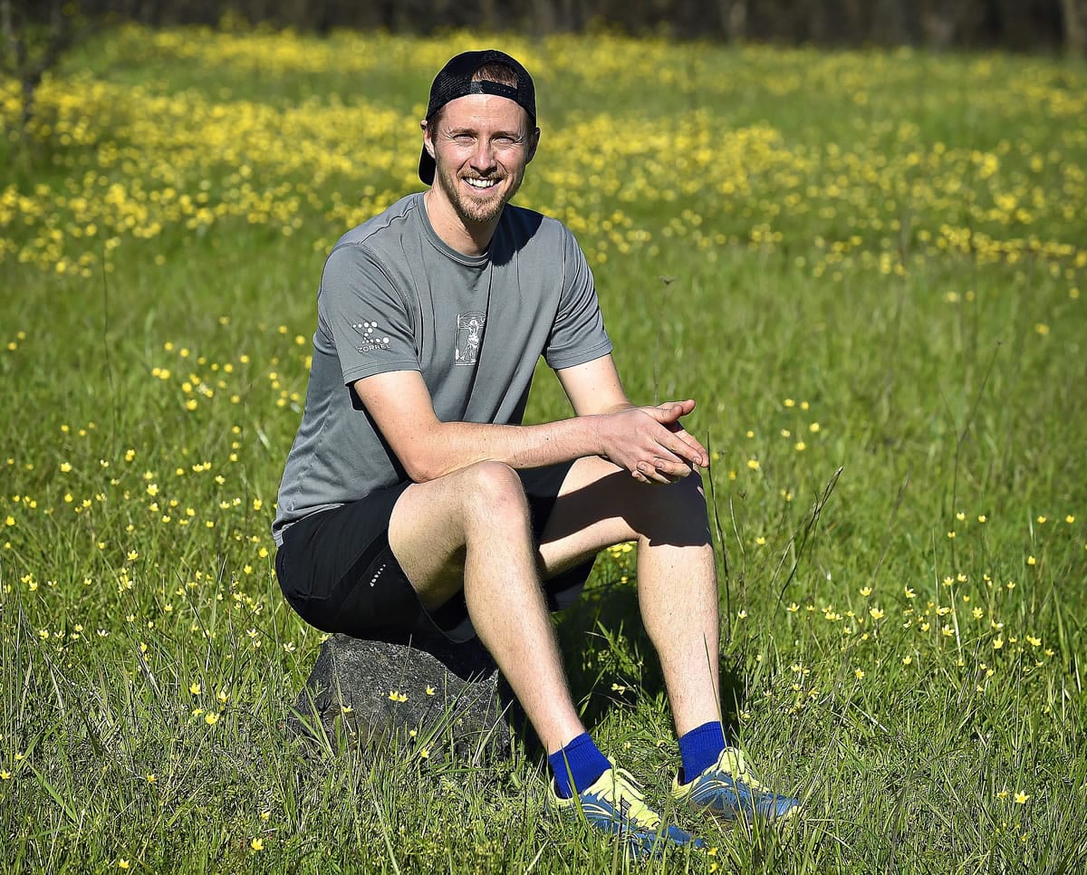 Corvallis native Seth Sherry, 32, relaxes April 16 after running as part of his recovery from a serious car accident in Africa, He will run his first 50K on May 9.