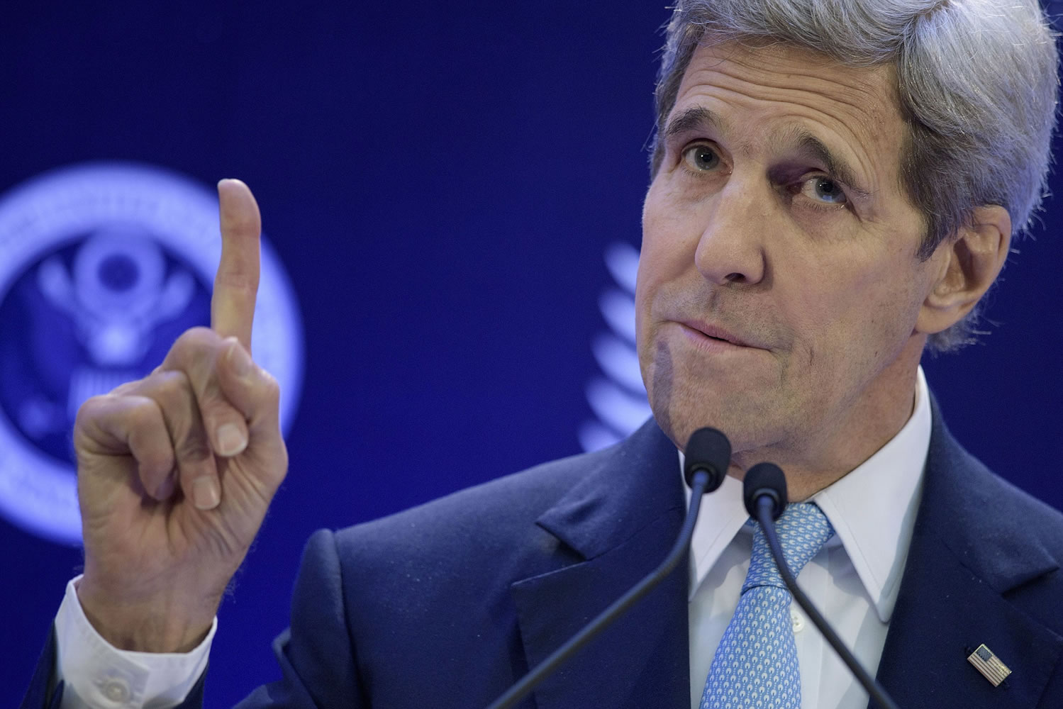 Secretary of State John Kerry delivers a speech Tuesday at Singapore Management University in Singapore.
