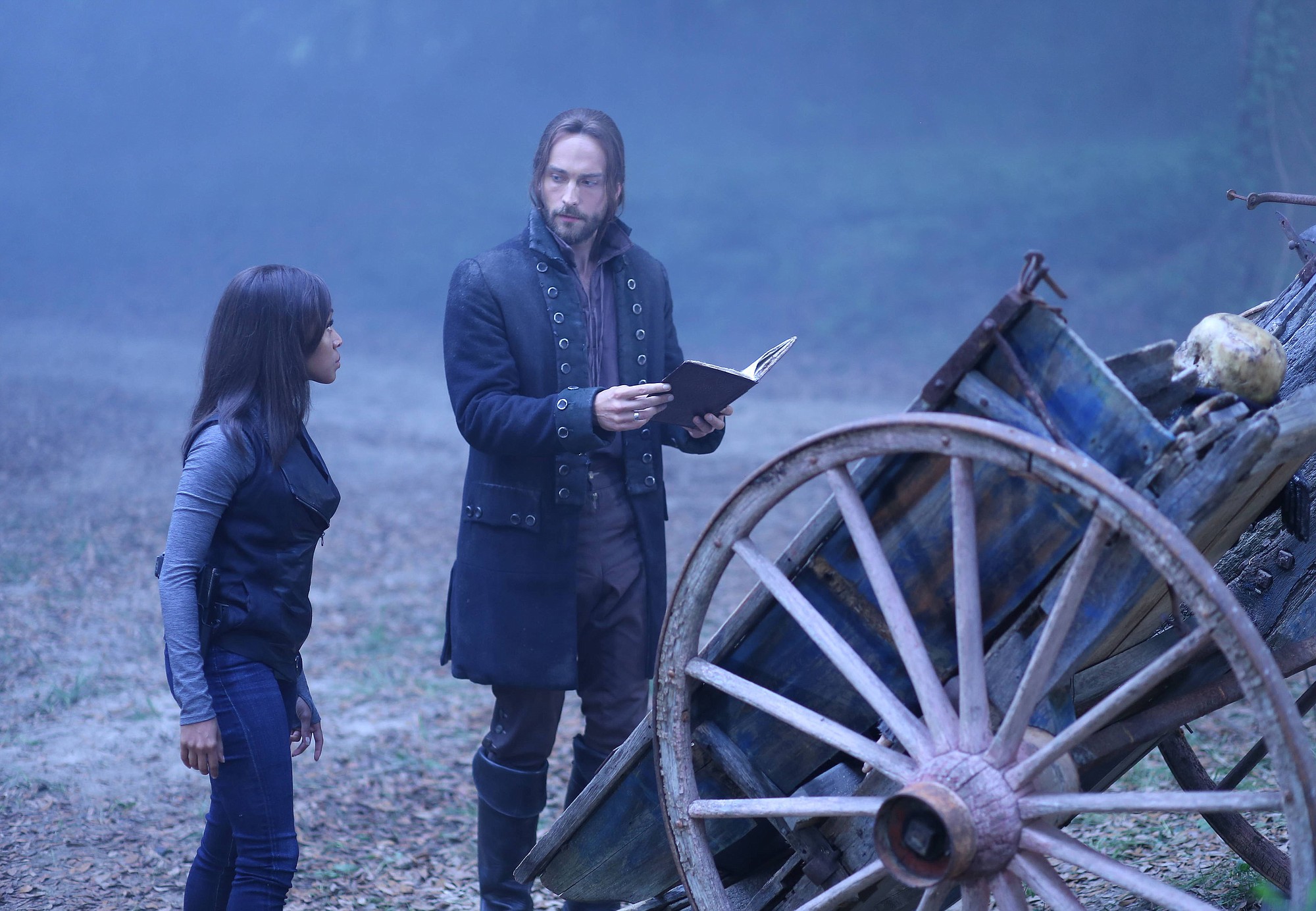 Tom Mison and Nicole Beharie attempt to resurrect a Frankenstein-like monster in the episode of &quot;Sleepy Hollow,&quot; that aired Sept.