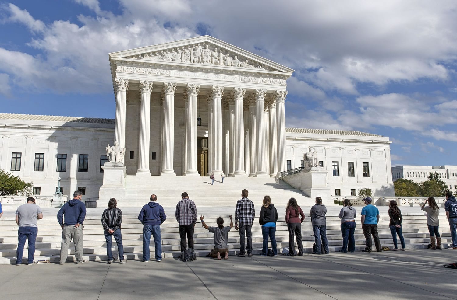As the Supreme Court begins its new term this week, pro-life advocates hold a prayer vigil on the plaza of the high court in Washington on Saturday.