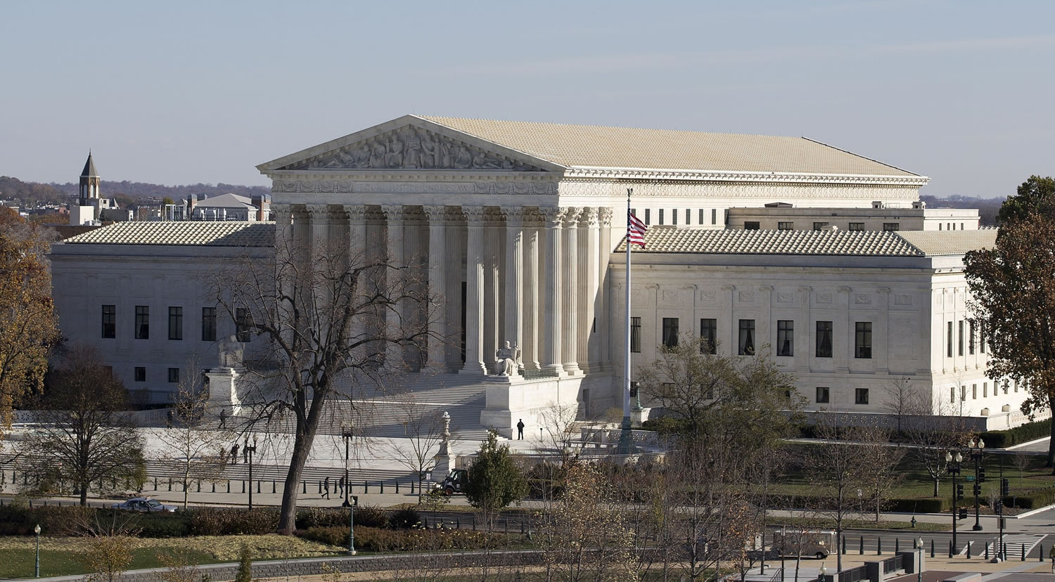 The U.S. Supreme Court in Washington, as seen from the roof of the U.S.