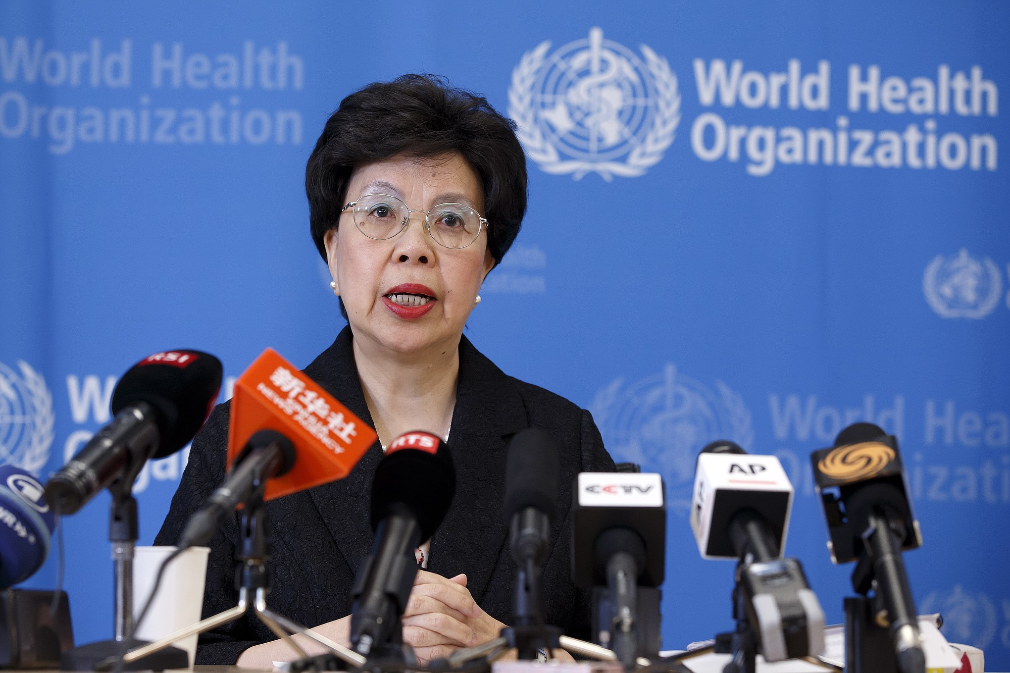 Director General of the World Health Organization, WHO, China's Margaret Chan informs to the media after an emergency meeting on Ebola during a press conference at the headquarters of the WHO in Geneva, Switzerland, Friday, Aug. 8, 2014.