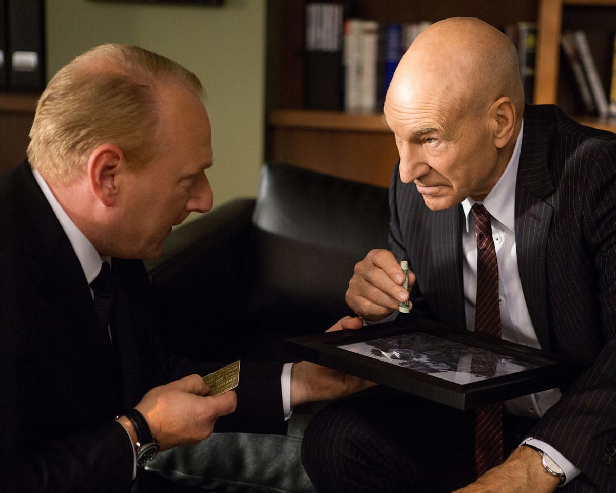 Starz Entertainment
Adrian Scarborough, left, as Harry the butler and Patrick Stewart as his employer, Walter Blunt, in &quot;Blunt Talk.&quot;