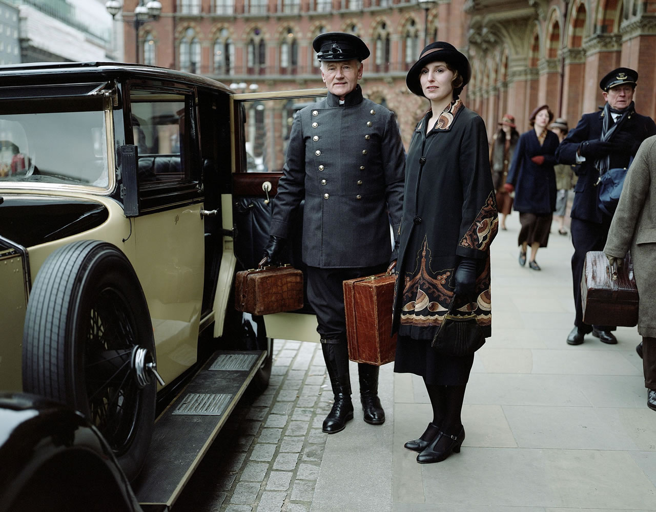 Laura Carmichael as Lady Edith in a scene from season four of the Masterpiece TV series, &quot;Downton Abbey.&quot; The show returns for its fifth season Jan. 4 on Masterpiece on PBS.