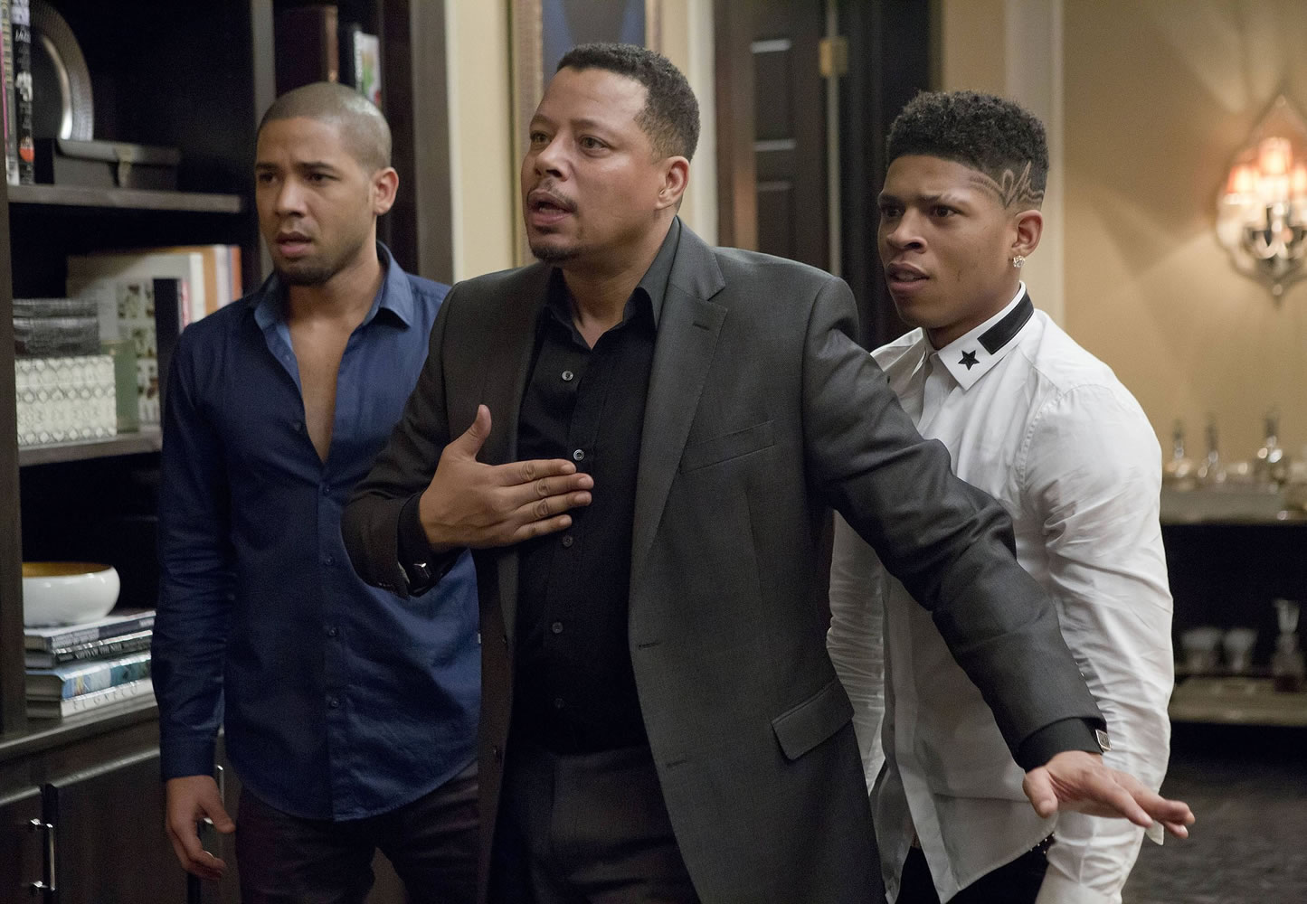 Jussie Smollet, from left, Terrence Howard and Bryshere Gray star in a scene from &quot;Empire.&quot;
