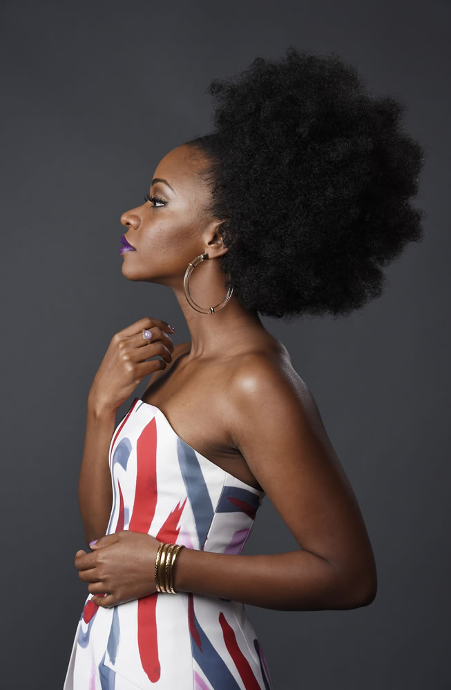 FILE - In this July 31, 2015 file photo, Teyonah Parris, a cast member in the television series &quot;Survivor's Remorse,&quot; poses for a portrait during the 2015 Television Critics Association Summer Press Tour in Beverly Hills, Calif. &quot;Survivor's Remorse&quot; returns for a second season on Saturday, Aug. 22 on Starz.