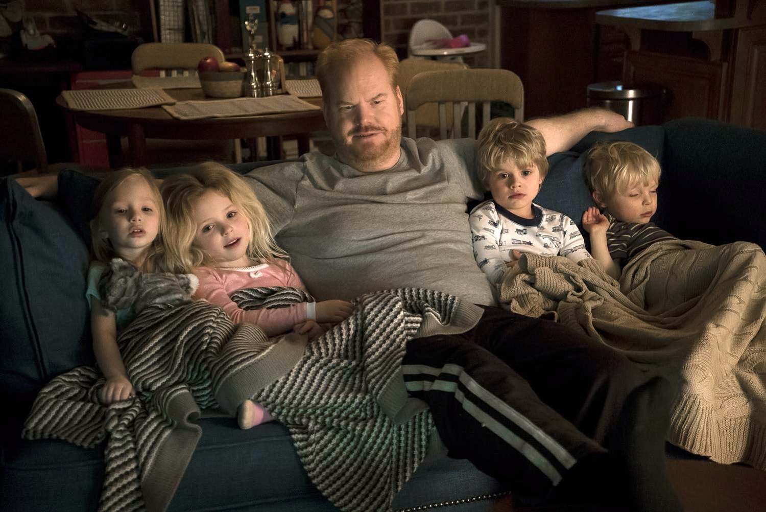 TV Land
Comedian Jim Gaffigan, center, insists that the basic premise for his new comedy series, &quot;The Jim Gaffigan Show,&quot; comes from his real life.