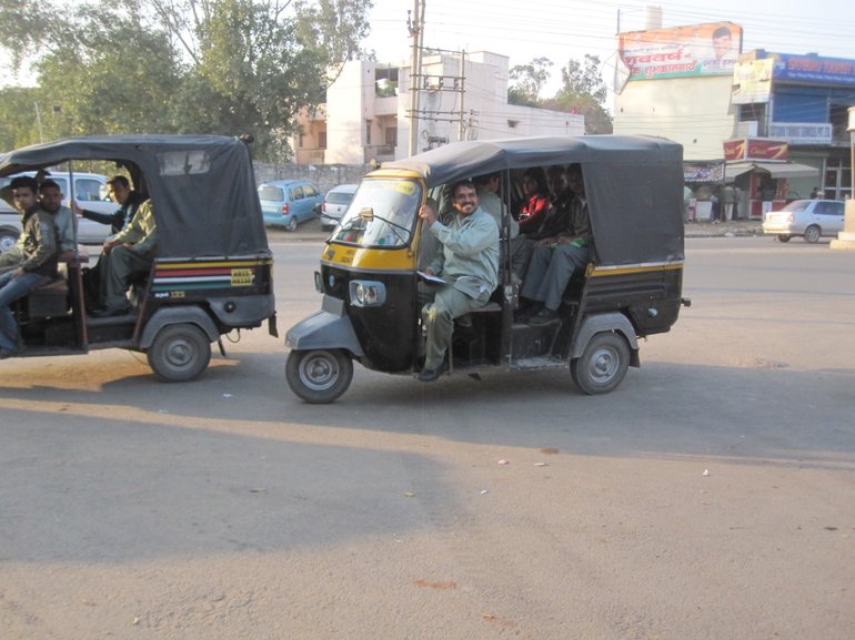 Three-wheel vehicle in Dehli, India