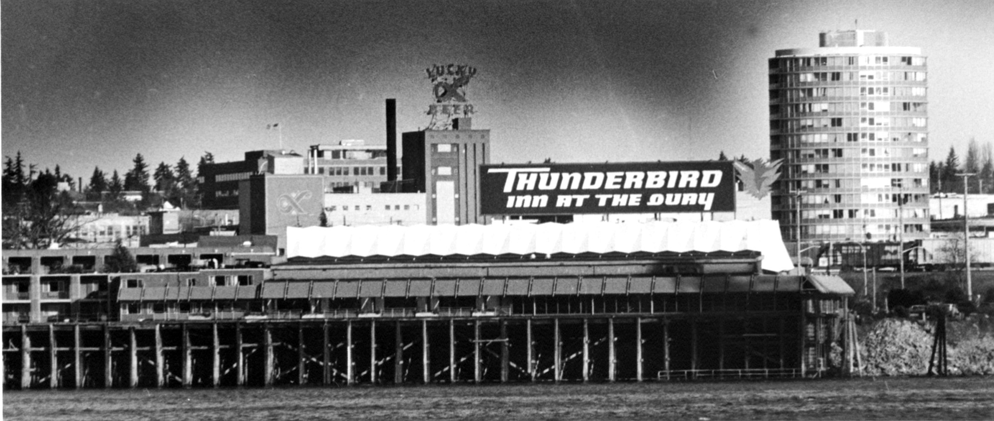 The Red Lion at the Quay, then the Thunderbird at the Quay, in 1984.