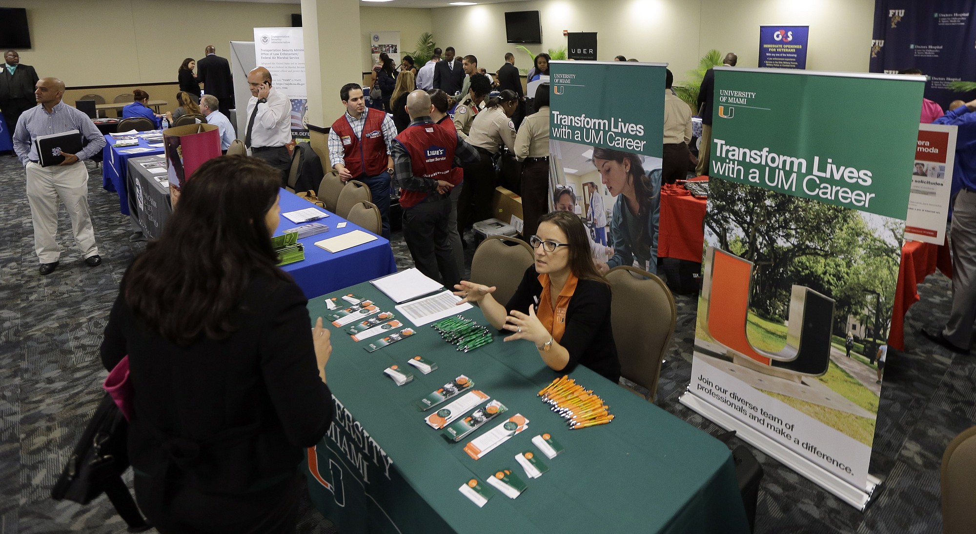 U.S. Armed Forces Veterans attend the annual Veterans Career and Resource Fair on Feb.