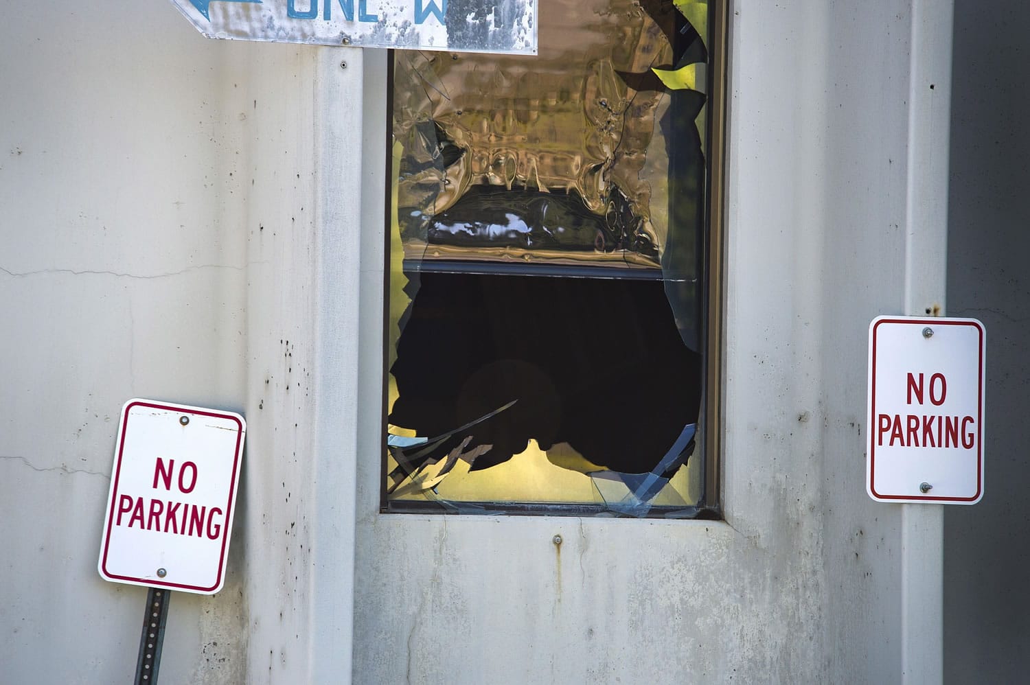 An explosion shattered windows and damaged loading docks at the Zodiac Aerospace plant Wednesday in Newport.