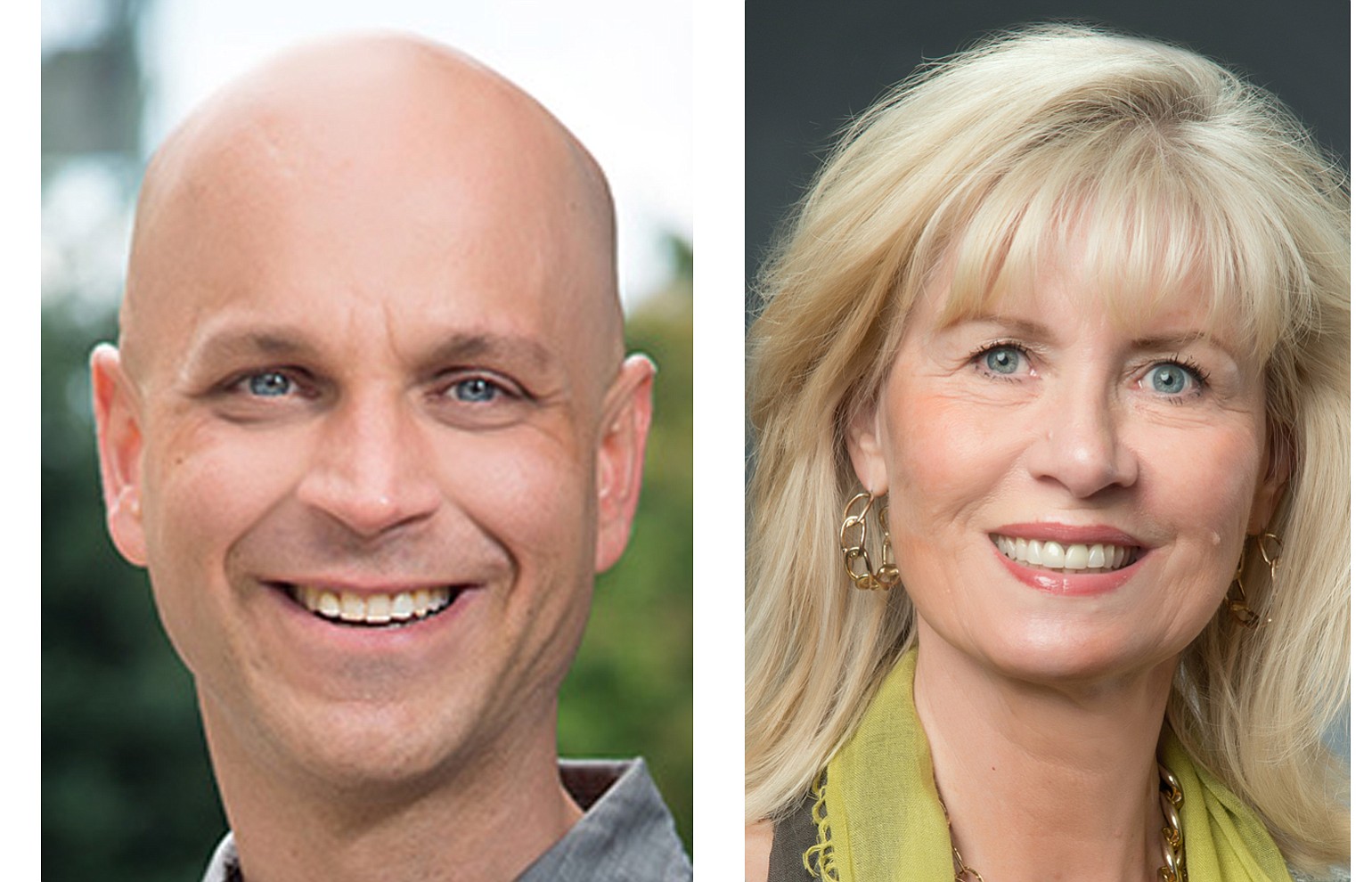 Ty Stober, left, and Linda Glover are leading the race for the Vancouver City Council position 5 seat.