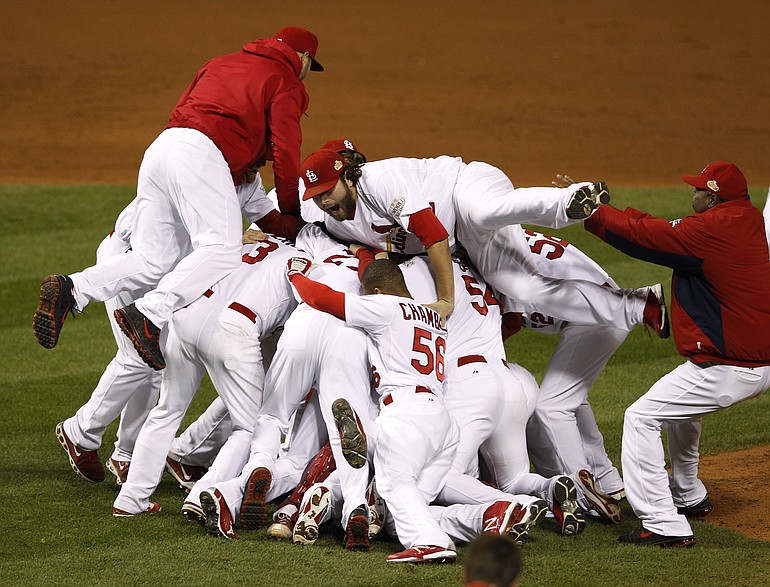 Celebrating the 2011 St Louis Cardinals