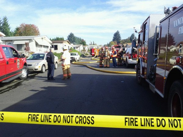 A fire did significant damage to a mobile home Tuesday in the Visa Del Rio senior mobile home park in Vancouver.