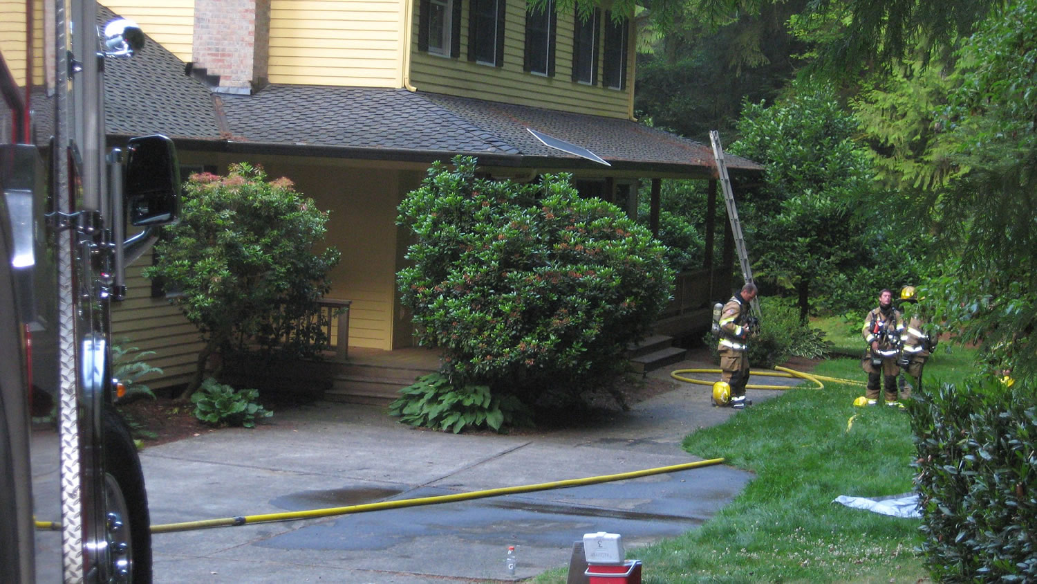 Fire officials said a Hockinson house was damaged in an early morning fire that started in an HVAC system.