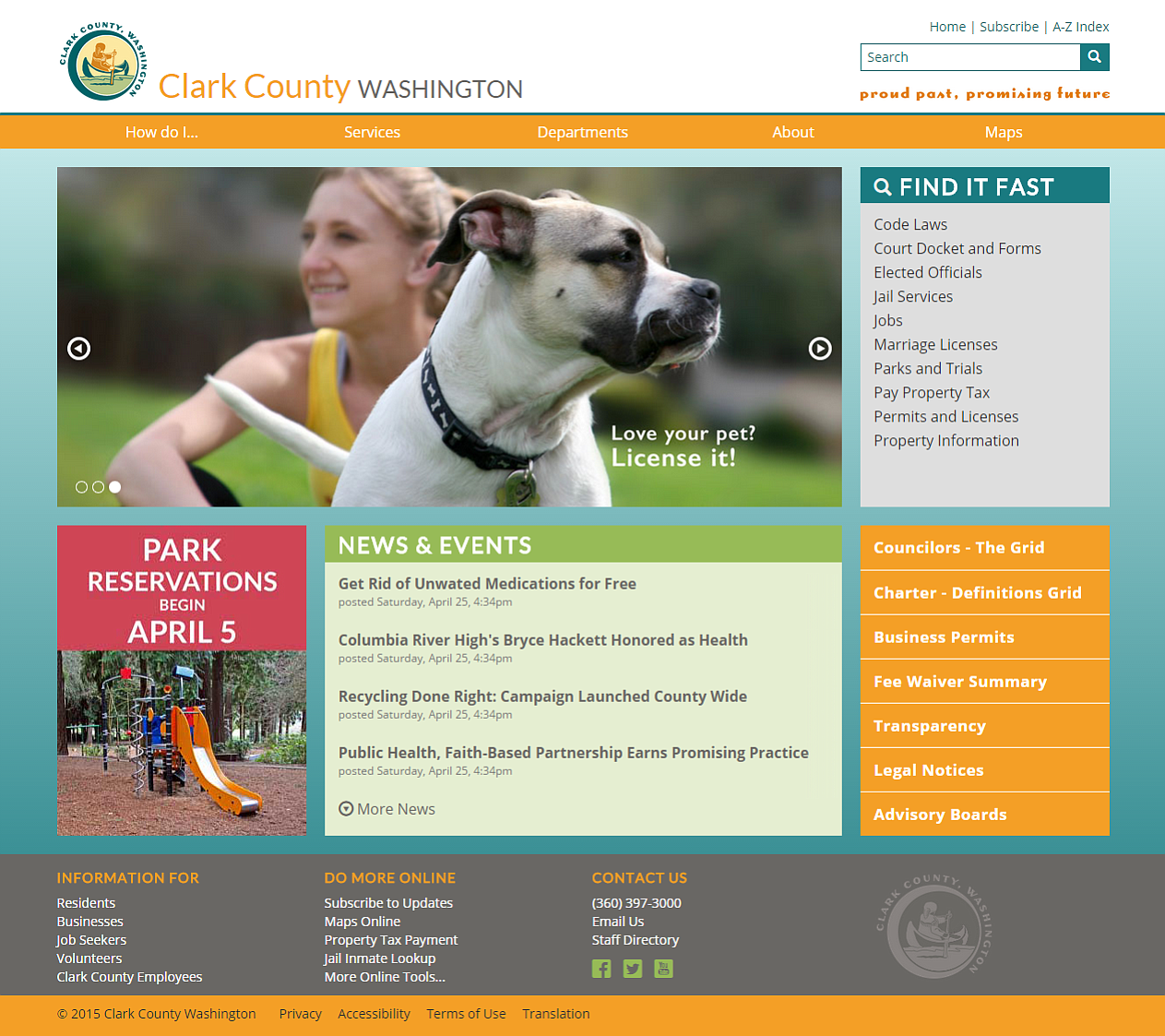 Clark County unveiled the in-progress version of its new website, featuring a sleeker interface and improved navigation.