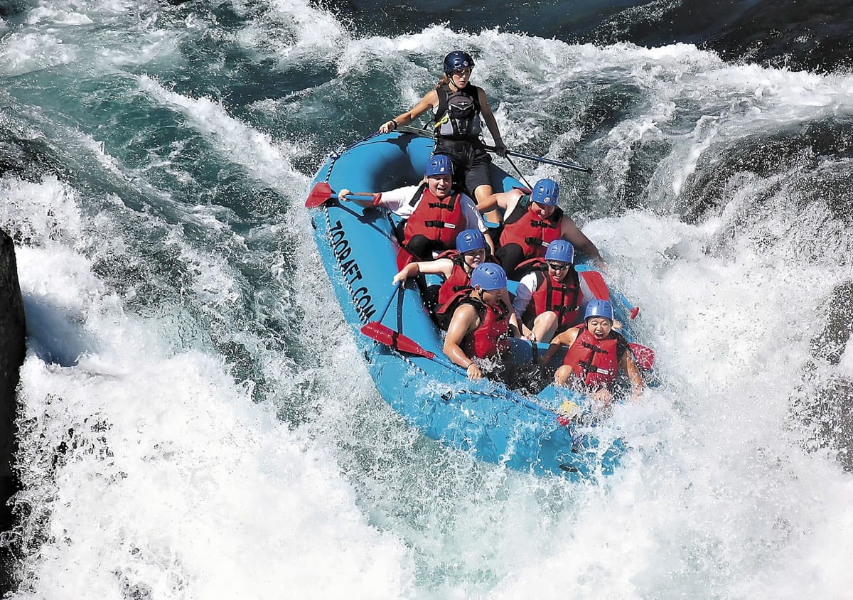 Whitewater trips on the White Salmon River go over Husum Falls when conditions are appropriate.