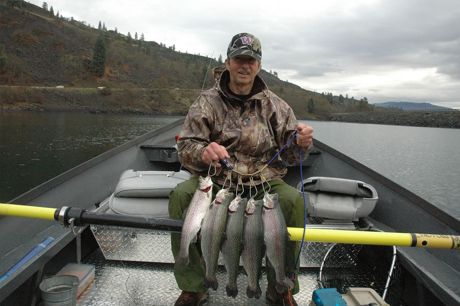 The trout stocked in Rowland Lake in Klickitat County for Black Friday averaged 11 to 14 inches.