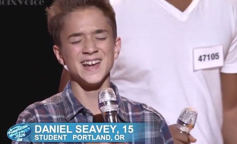 A screen shot of Daniel Seavey on an &quot;American Idol&quot; episode that aired Wednesday night on the Fox TV Network.
