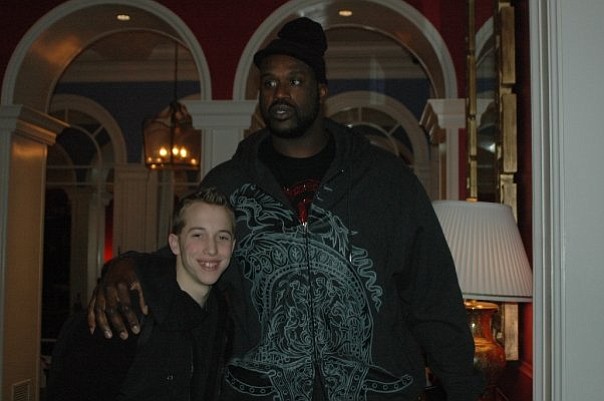 Connar Oberst with Shaquille O'Neal