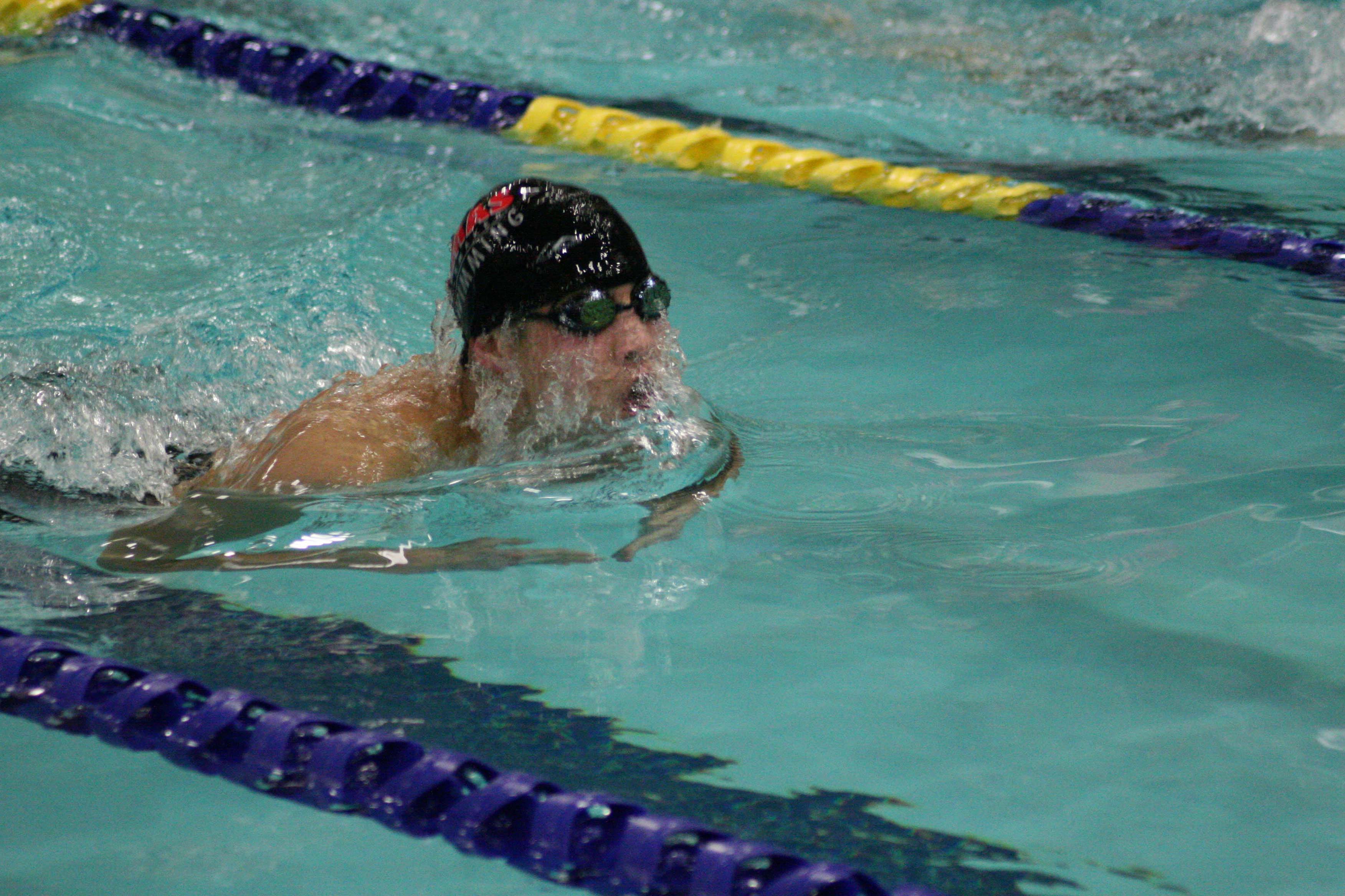 CHS senior Xiaguang Yan helped the Papermakers win the district 200 freestyle relay Saturday, in Kelso.
