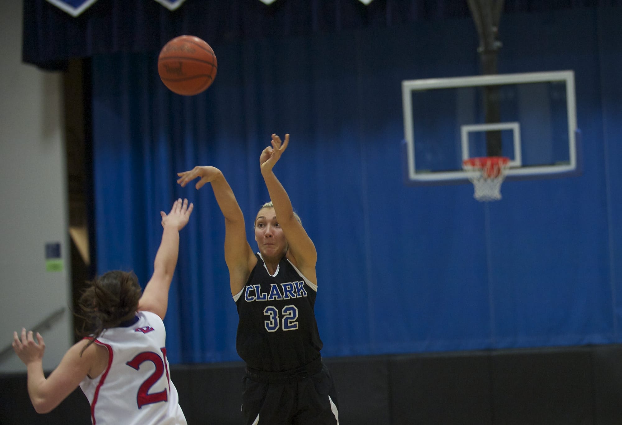 Clark's Nicolette Bond is the league best free-throw shooter and is Clark's top 3-point shooter.