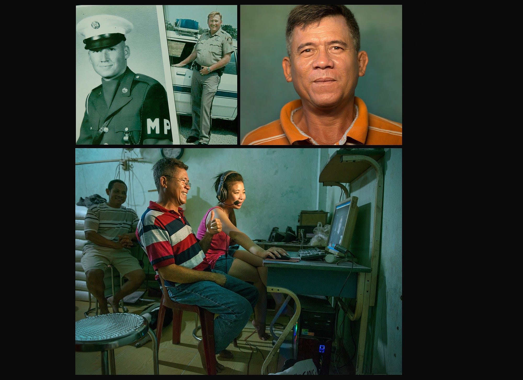 News of a DNA match between Vo Huu Nhan, upper right, and his father, Robert Thedford Jr., a retired deputy sheriff in Texas, set in motion a complex chain of events. Thedford, upper left, in Army during the 1960s.