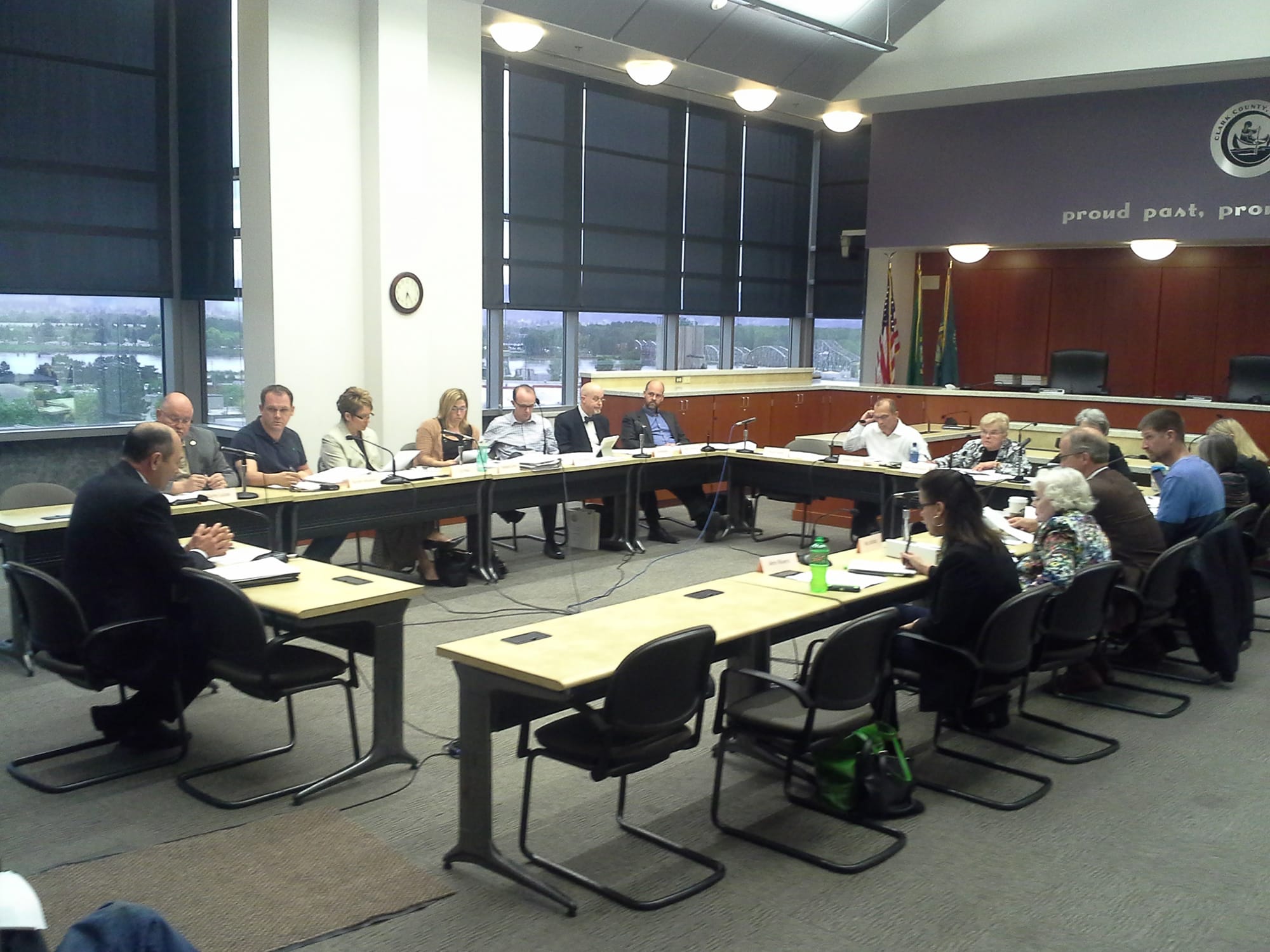 Clark County Auditor Greg Kimsey provides feedback to the Clark County Board of Freeholders at their April 22 meeting.