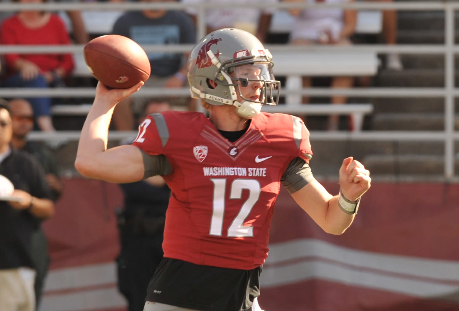 Washington State quarterback Connor Halliday went 25-of-41 for 326 yards and three touchdowns to lead the Crimson team on Saturday. (Washington State Athletic Dept.