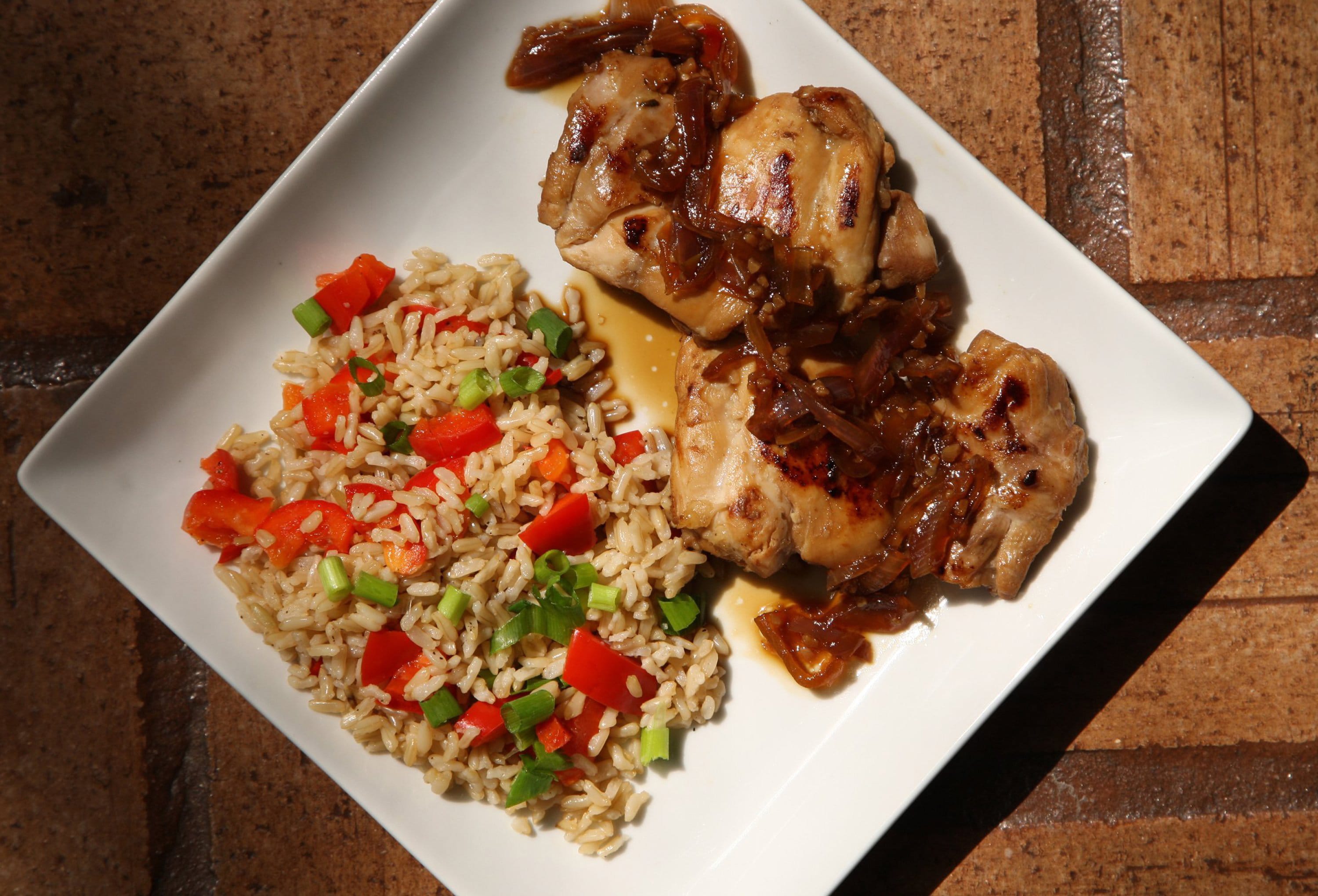 Chicken Adobo is a popular dish in the Phillipines that takes time to simmer the meat.
