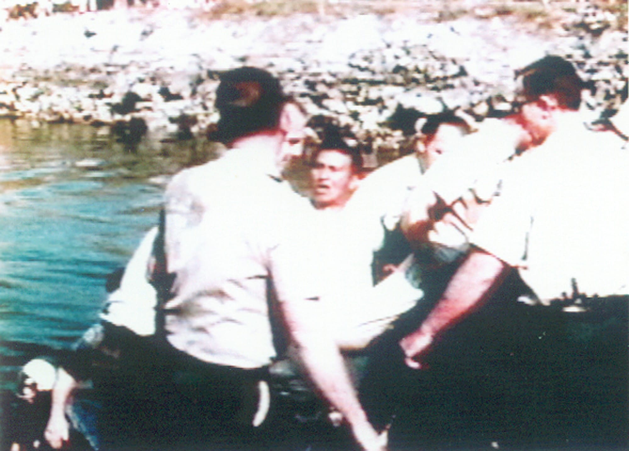 In this photo from the late 1960s provided by the Northwest Indian Fisheries Commission, Billy Frank, center, is arrested during a &quot;fish-in&quot; staged near the Washington State Capitol in Olympia.