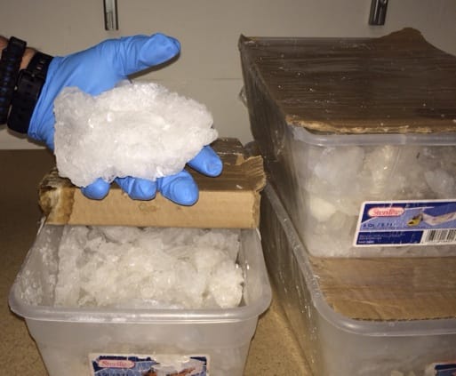 Clackamas County officers seized 17.6 pounds of meth earlier this week.