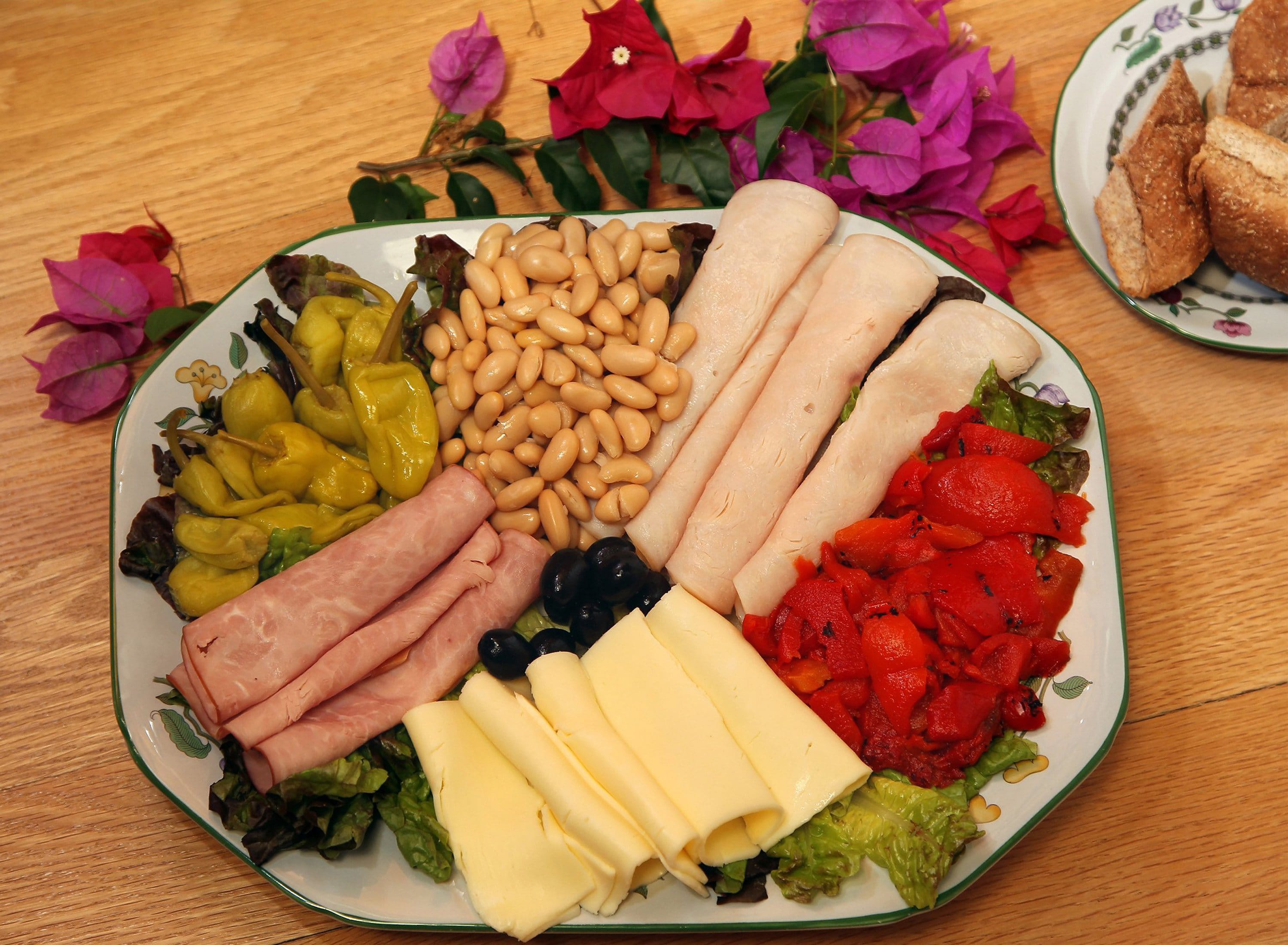 This antipasto platter is perfect for lunch or dinner -- or a party.