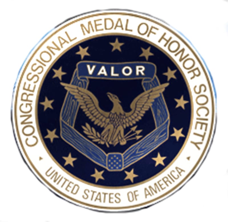 A stolen commemorative watch has a representation of the Congressional Medal of Honor on its face.