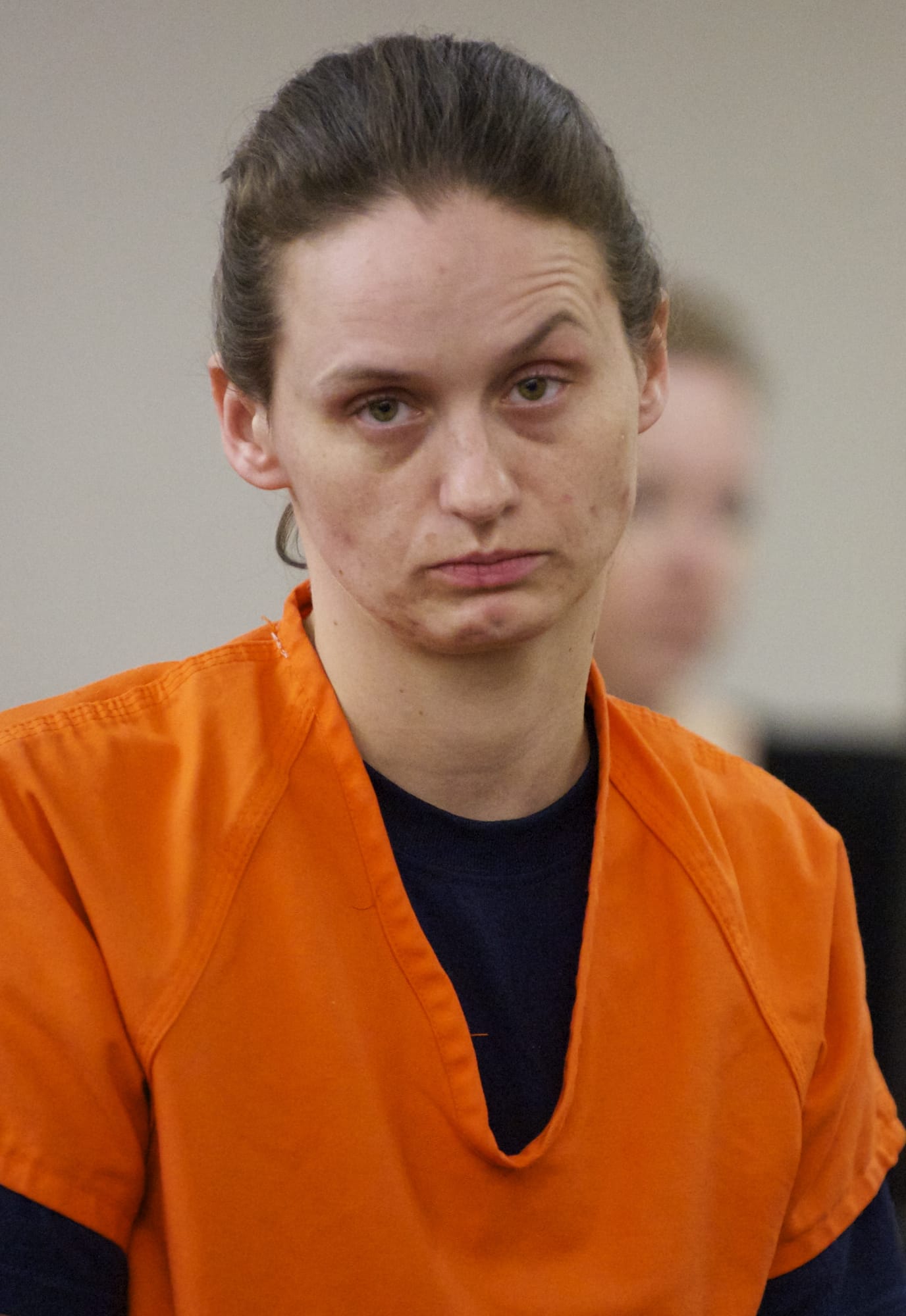 Jessica VanWechel, 30, of Camas is arraigned March 13 on charges of vehicular homicide and hit and run in the death of Stephen Dewey, 65, of Vancouver.