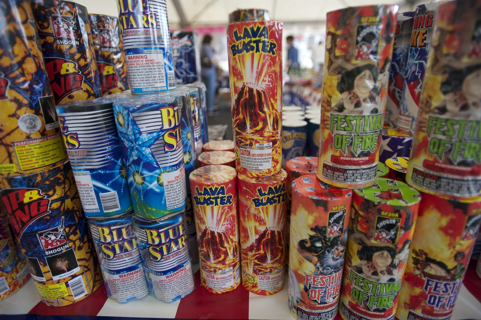 Fireworks are for sale at a stand in Vancouver in 2012.