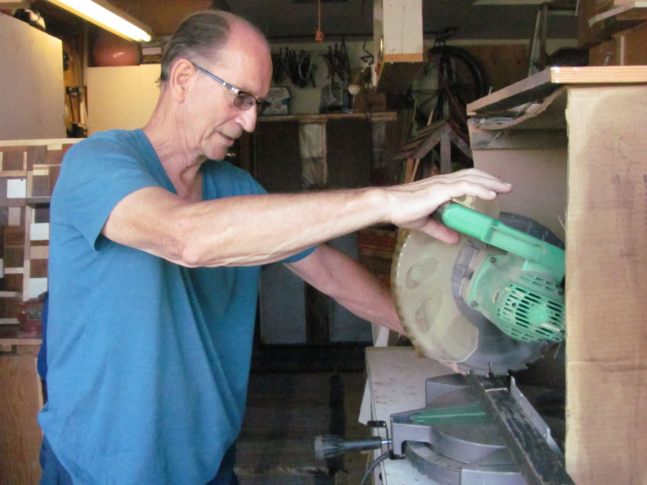 Vern Schanilec, of Washougal, has enjoyed his woodworking hobby for five years.