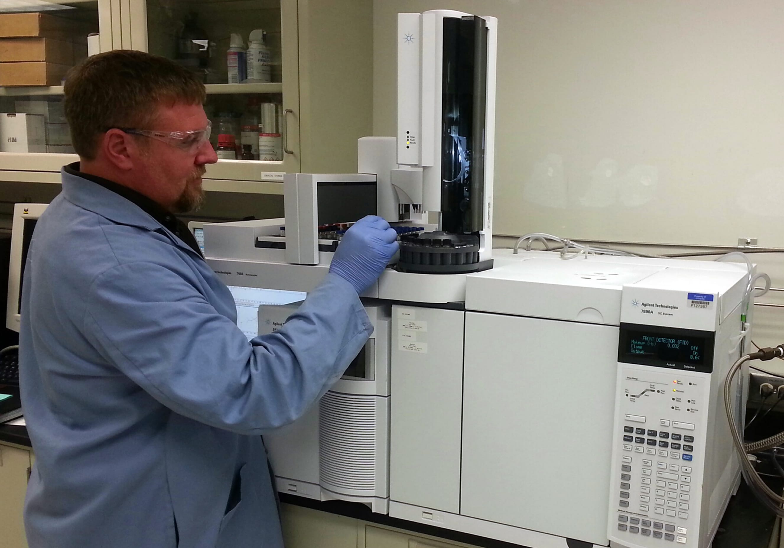 Chemist Brian Dockendorff works on a mass spectrometer at the Pacific Northwest National Laboratory in Richland in September 2013.