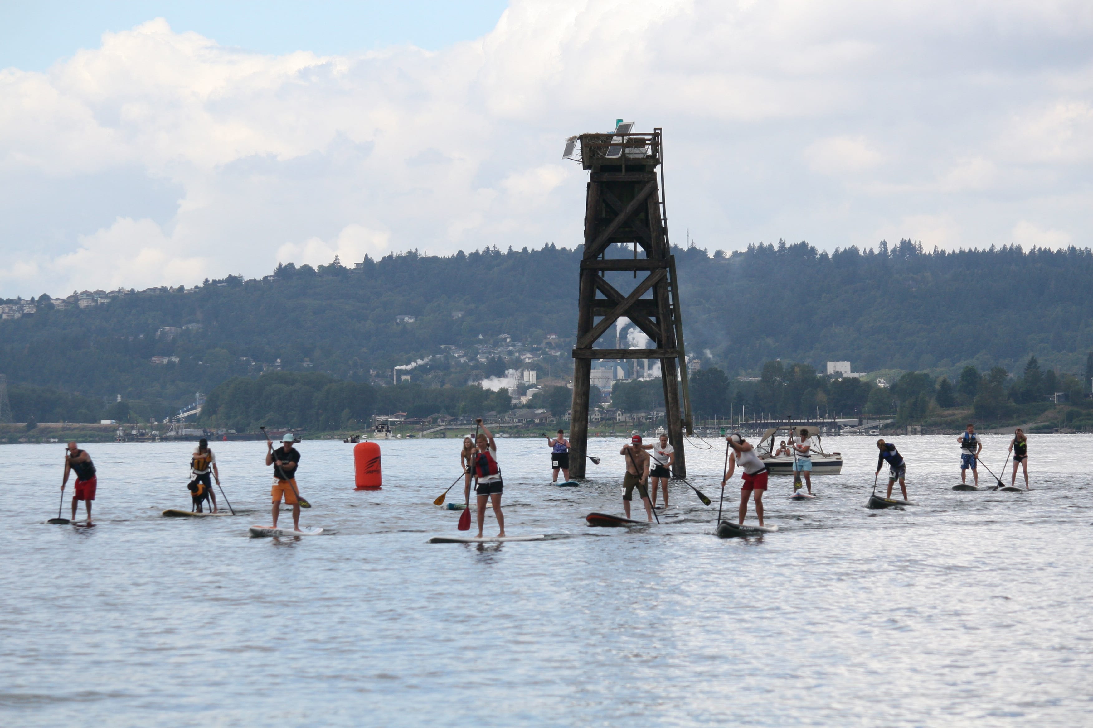 Paddleboarders from all walks of life arrived in Washougal for the first SUP Salmon Classic Sunday, at Capt. William Clark Park. The 8-mile long course challenge featured more than 30 competitors from all around the world. The 4-mile short course and the 2-mile novice race each had 15 participants.