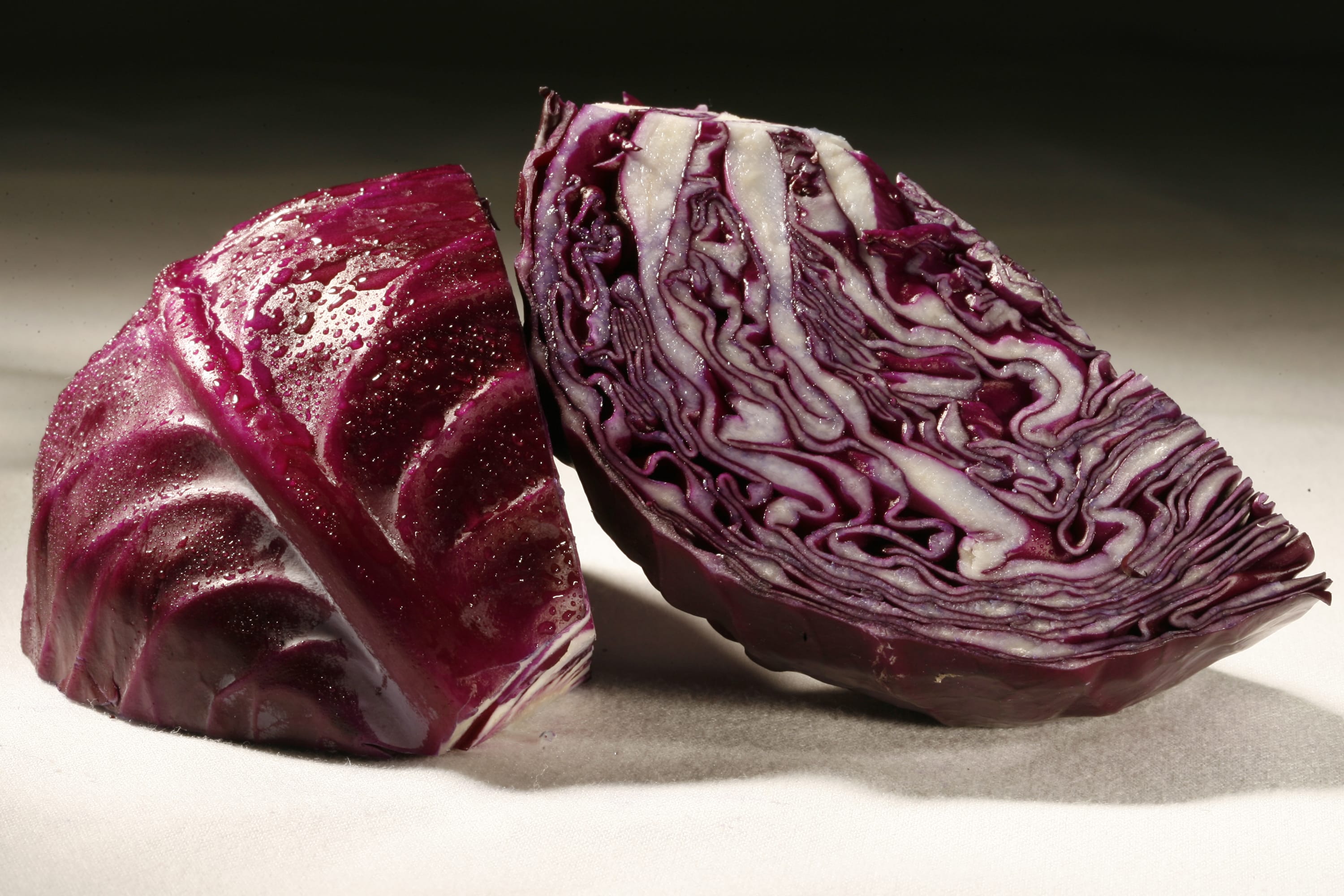 Red cabbage has a slightly tougher texture and, some say, a slightly sweeter flavor than green cabbage.