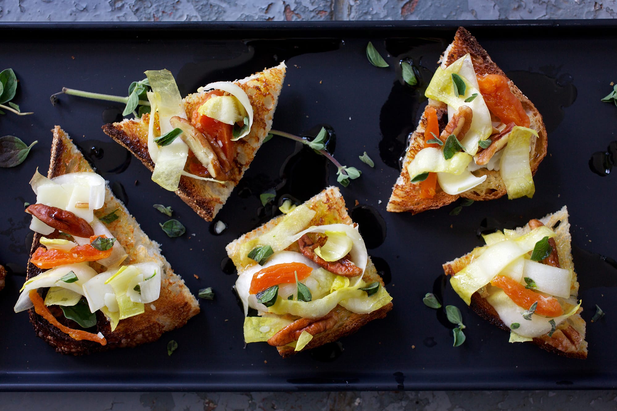 Tartines With Apricot and Endive.