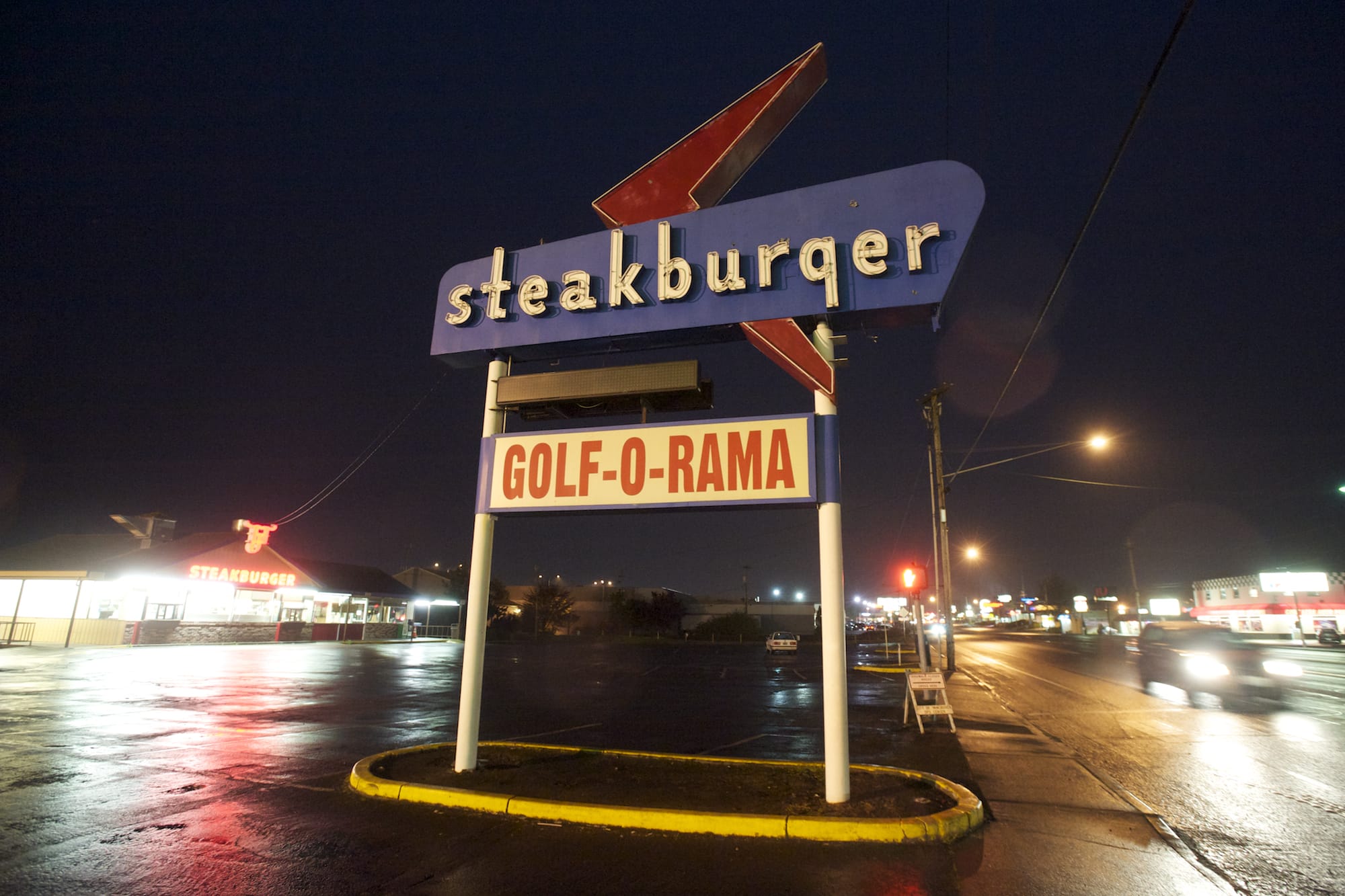 Two longtime businesses, Steakburger restaurant on Highway 99  and Sparks Furniture, far left, in downtown, closed their doors.