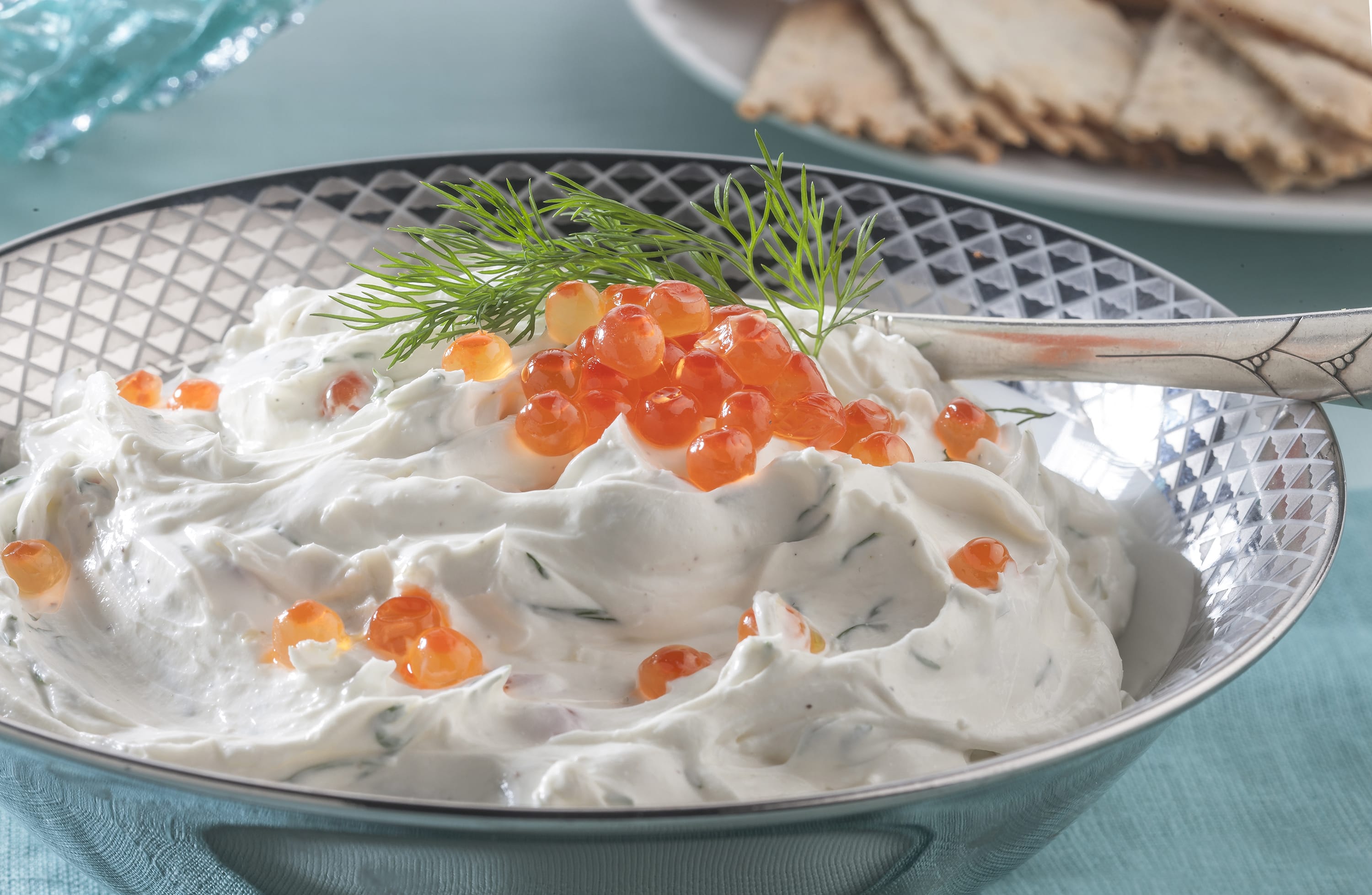 A silky and rich salmon roe dip from Ina Garten makes an elegant appetizer that's also incredibly easy to whip up.