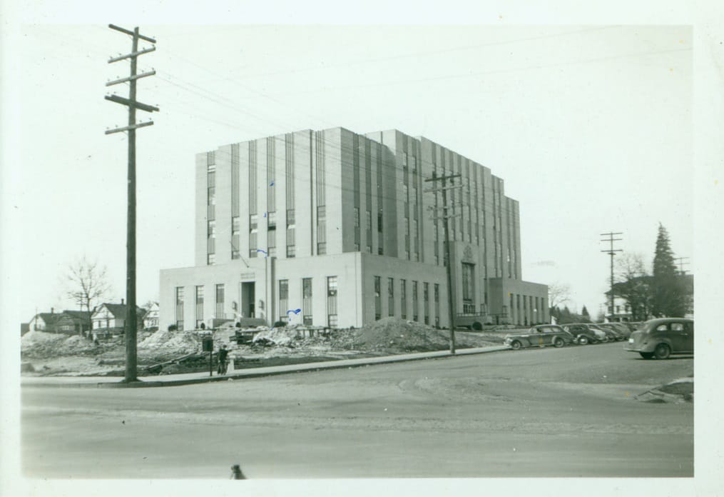 The Clark County Courthouse in 1942, shortly after construction was completed.