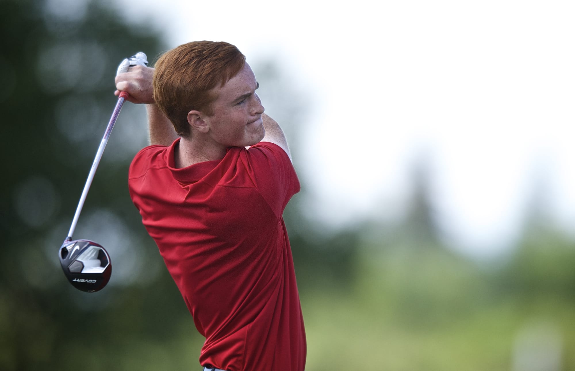 Brian Humphreys of Camas was all business en route to winning the Jeff Hudson Invitational on Tuesday.